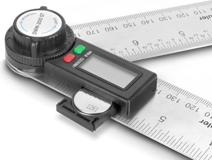 Produktbild Stahlwerk Digitaler Winkelmesser DWM-200 ST mit 180 mm Messbereich 360°