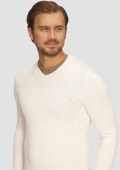 Immagine prodotto S.Oliver Strickpullover Strukturierter Baumwollpullover mit V-Ausschnitt (M)