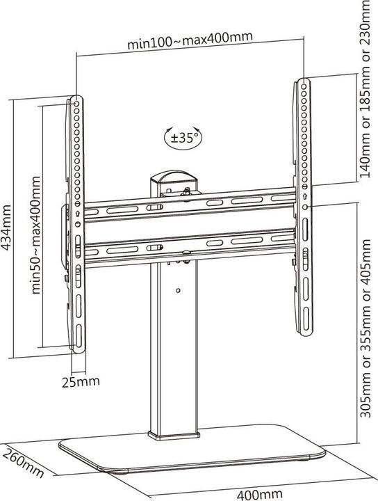 Produktbild Reflecta Plexo Stand 55-4040 (Universal, 55", 40 kg)