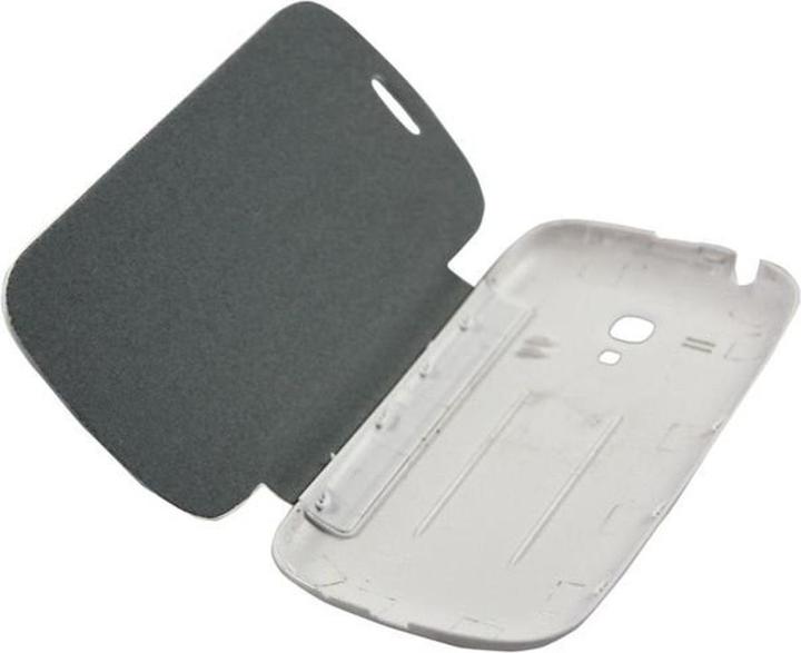 Produktbild König Design Tasche (Flipcover) für Handy Samsung i8190 / i8195 / i8200 Galaxy S3 mini Weiss (Samsung Galaxy S3 Mini)