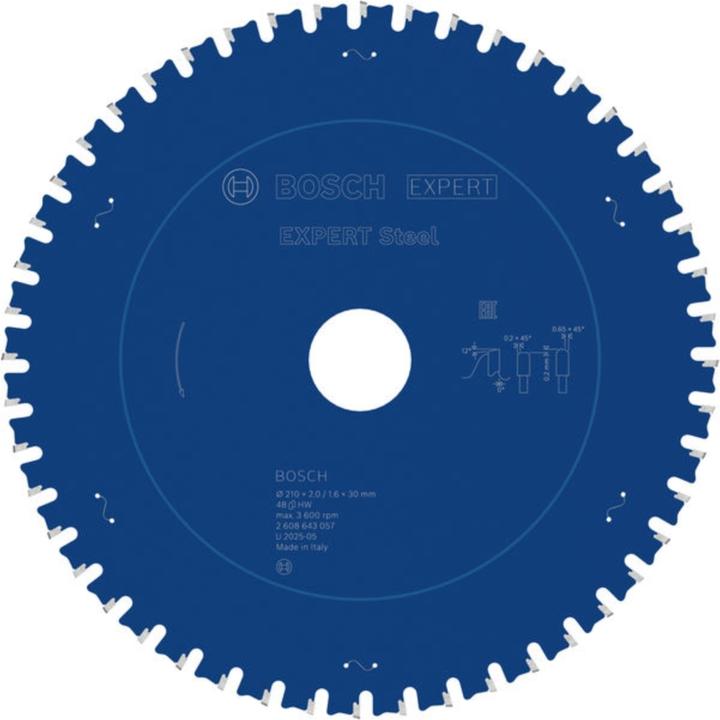 Actual product image Bosch Professional Zubehör Circular saw blade Expert for Steel, 210 x 30 x 2.0 mm, 48