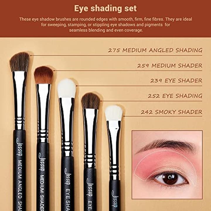 Produktbild NoName Lidschatten-Makeup-Pinselset 12er-Set Augen-Makeup-Pinsel Professionelle Premium (Augenbrauen)