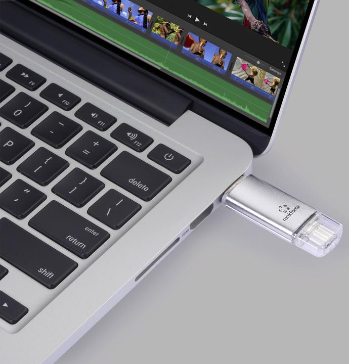 Image du produit Renkforce RF-USBOS-230 Clé USB Retail 64 Go argentée RF-6688140 USB 3.0, USB-C®. (64 Go, USB-C)