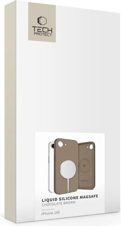 Produktbild Tech-Protect Liquid Silicone MagSafe iPhone 16e Case - Brown (Apple iPhone 16e)