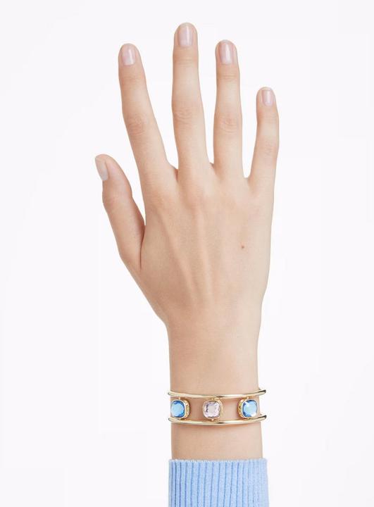 Produktbild Swarovski Chroma Armreif Kissenschliff Grün Gold (16.50 cm, Swarovski Metall)