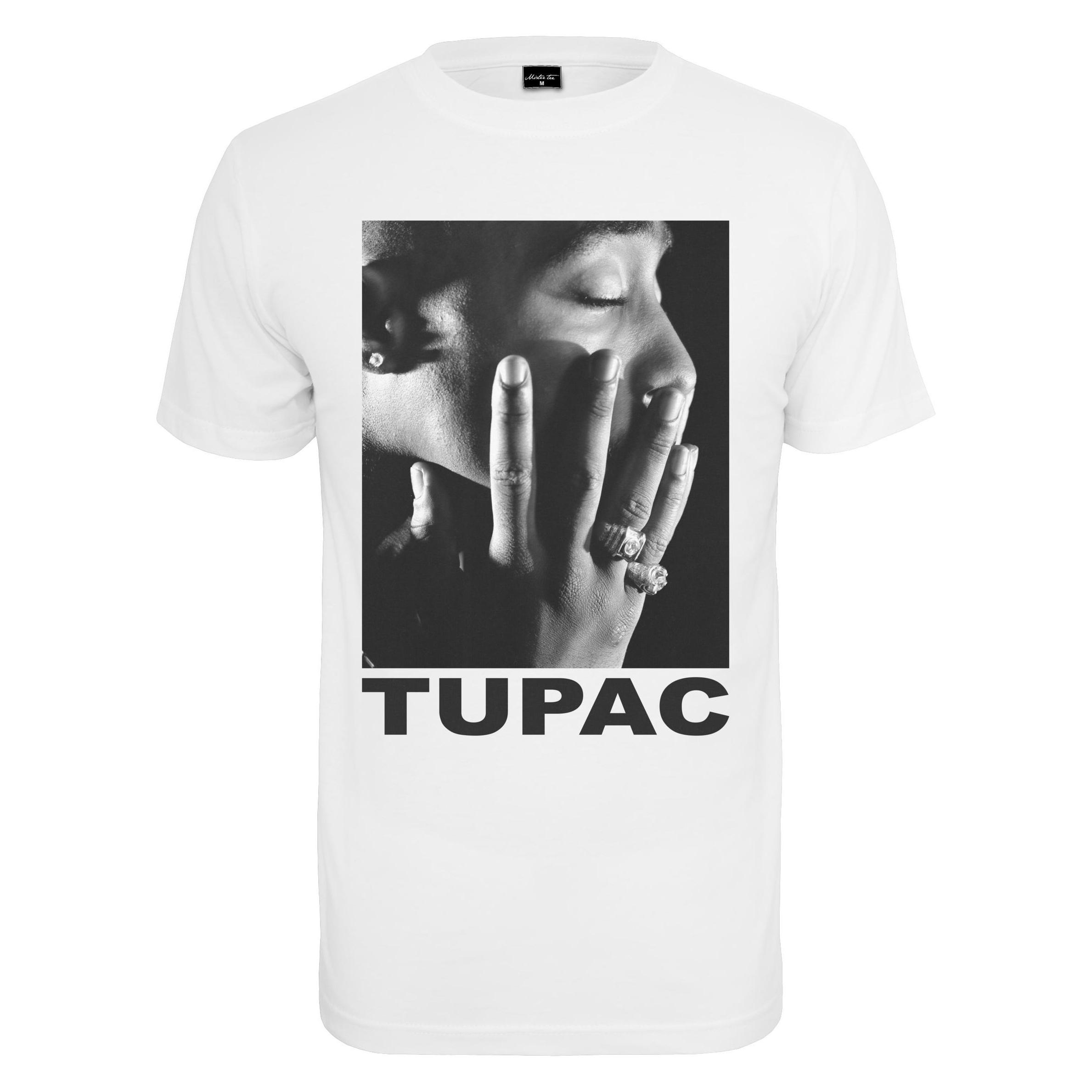 Mister Tee, Herren, Shirts, Tupac Profile Tee, Weiss, (Xl)