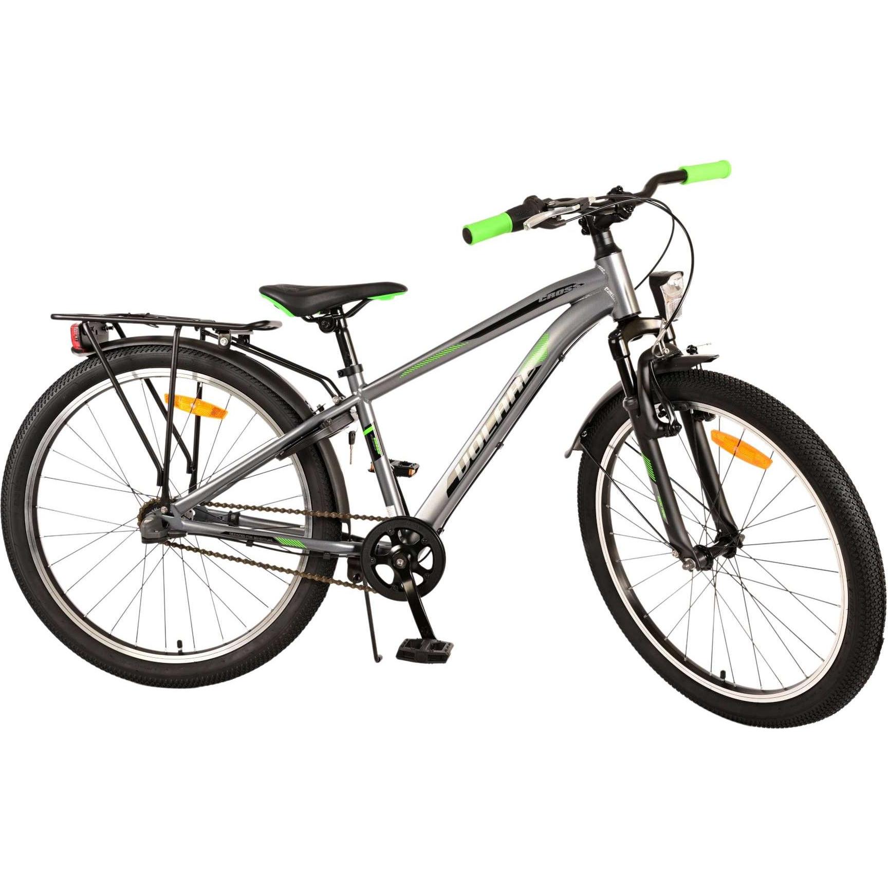 Volare Cross Kinderfiets - Jongens - 24 inch - donker Grijs- 3 versnellingen (24") (22547)