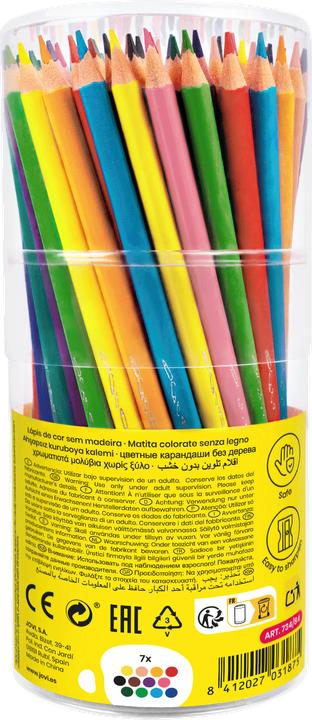 Produktbild Jovi Buntstifte Woodless VE=84 Stück farbig sortiert Runddose (84x)