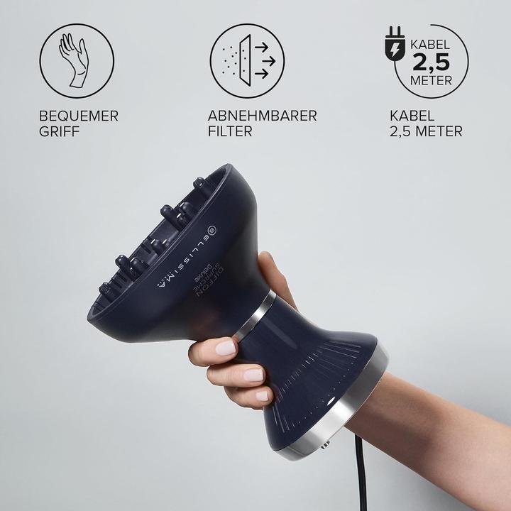 Actual product image Diffusore ad aria calda per capelli ricci con tecnologia cheratina e ionizzatore, 3 temperature