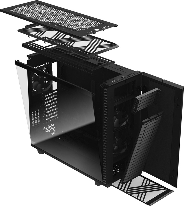 Actual product image Fractal Define 7 XL Black TG Light (ATX, mATX, Mini-ITX, E-ATX)