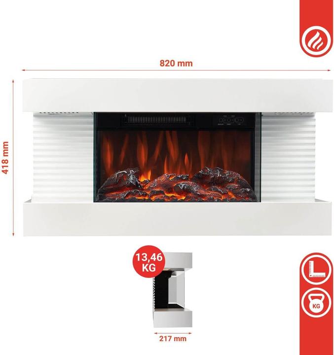 Actual product image Kaminio Liz (82 x 22 x 42 cm)