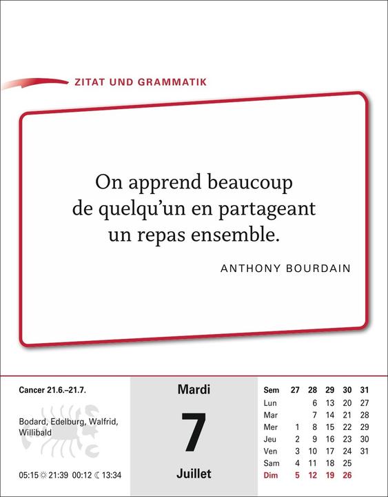 Produktbild Harenberg Französisch Sprachkalender 2026 - Französisch lernen leicht gemacht - Tagesabrei (Deutsch)