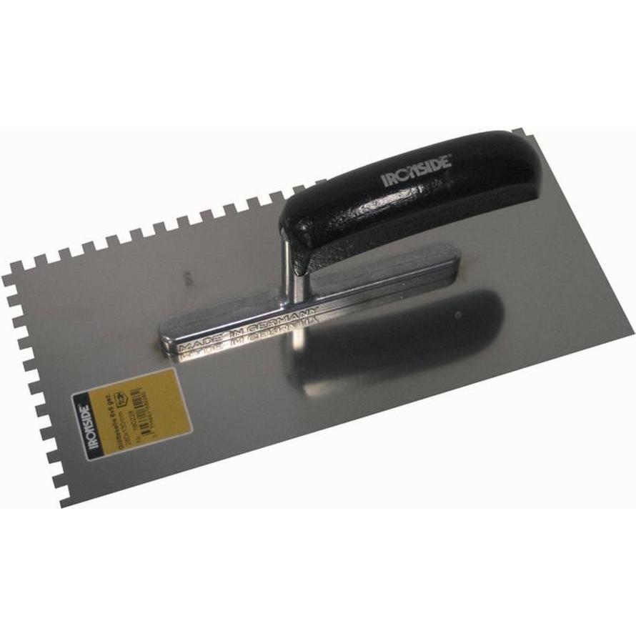Ironside, Kelle + Spachtel, 160228 Glättekelle gezackt 6x6mm rostfrei rostfrei (13 cm)