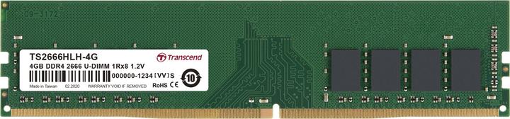 Produktbild Transcend 4GB DDR4 2666U-DIMM 1Rx8 1.2V (1 x 4GB, 2666 MHz, DDR4-RAM, DIMM)