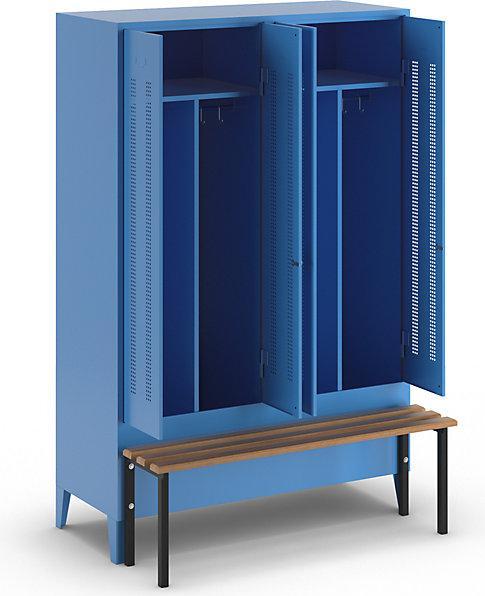 Actual product image Wolf Clothes locker with bench in front (120 cm, 185 cm)