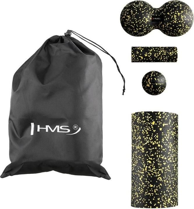 Actual product image HMS FSBM04 Black-Yellow DOTS MASSAGESET (8 cm)