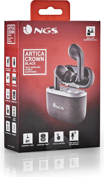 Actual product image NGS Artica crown black (8 h, Wireless)
