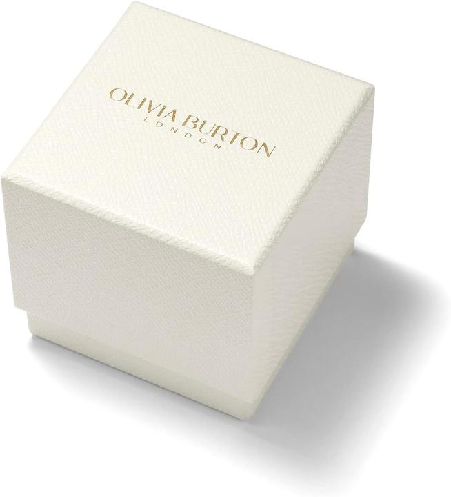 Actual product image Olivia Burton Multifunction Quartz Watch with Black Mother-of-Pearl Dial and Hexagonal Link Bracelet (36 mm)