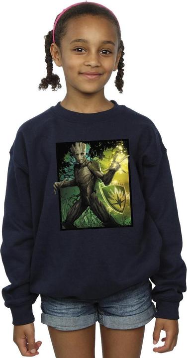 Actual product image Girls Guardians Of The Galaxy Groot Forest Energy Sweatshirt (116)