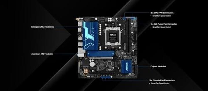 Actual product image AsRock B850M-X Wifi R2.0 (AM5, AMD B850, mATX)