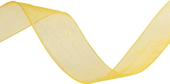 Produktbild Viana Organza Band gelb für Geschenkdeko