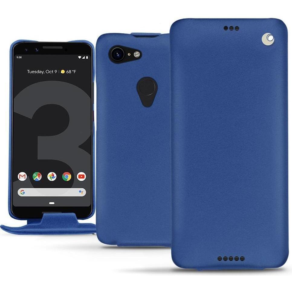 Noreve Lederschutzhülle vertikal (Google Pixel 3 XL), Smartphone Hülle, Blau