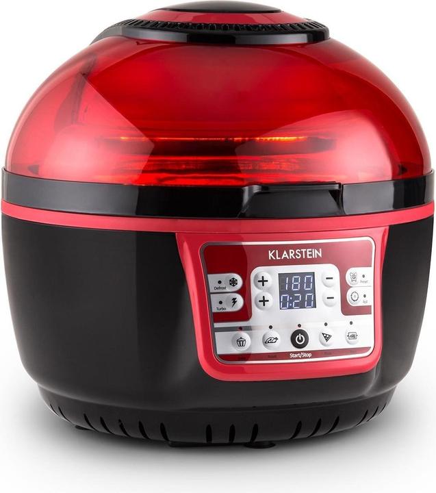 Klarstein VitAir Turbo Heissluftfritteuse, Rot/Schwarz