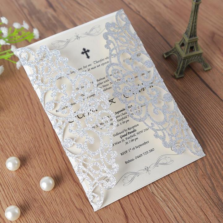 Produktbild Hosmsua 20 Stk. Hochzeit Einladungskarten - blanko (20 Stk.)