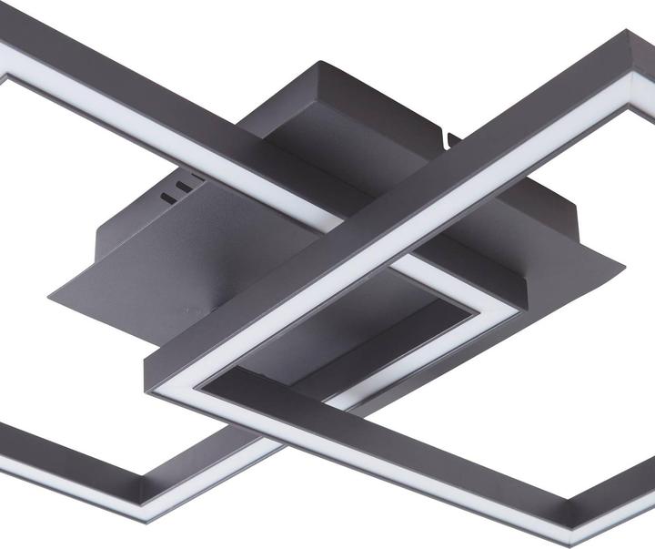 Actual product image Lucande Tjado LED ceiling lamp square 2fl 65 cm (800 lm)