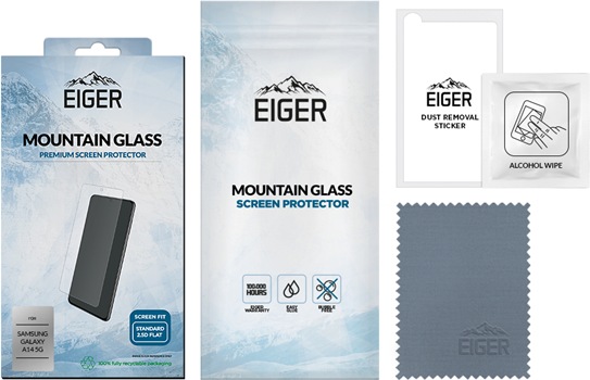 Actual product image Eiger Mountain Glass Clear (1 Piece, Samsung Galaxy A14 5G)
