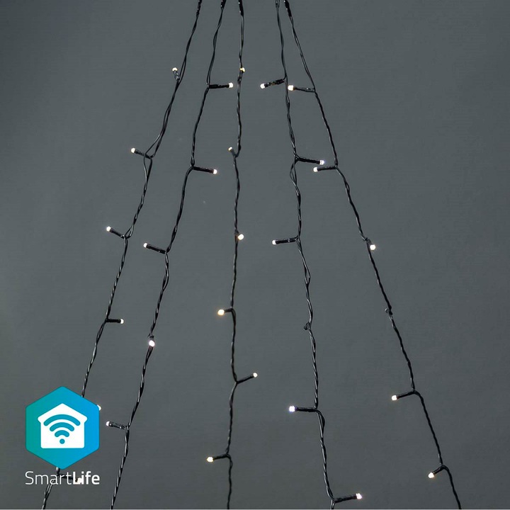 Image du produit Nedis SmartLife LED décoratives | Wi-Fi | Blanc chaud | 200 LED | 5 x 4 m | Android™ / IOS