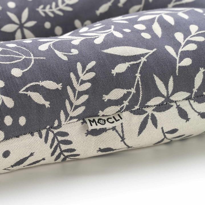 Immagine prodotto Didymos Cuscino per l'allattamento e il sonno Flora Cool Grey (120 x 60 cm)