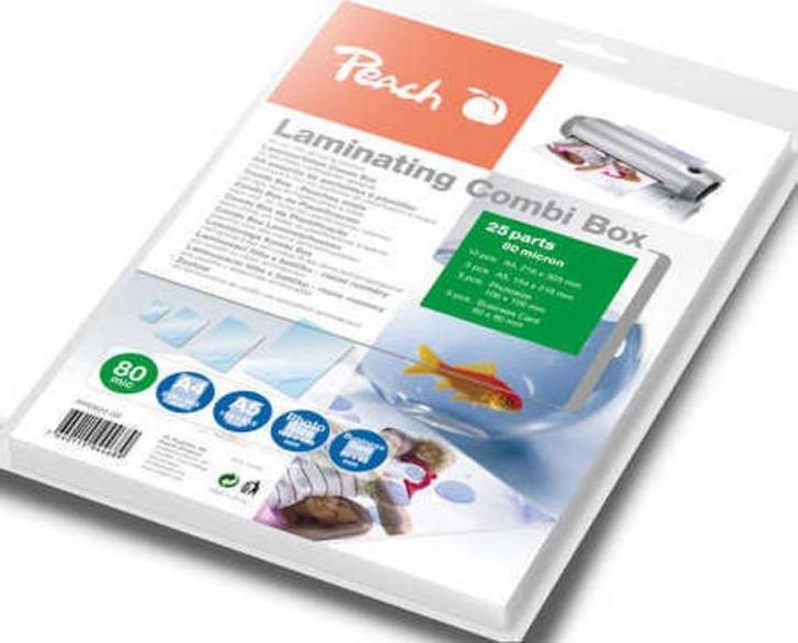 Produktbild Peach Laminating Combi Box (A4, 25 Stück, 80 µm)