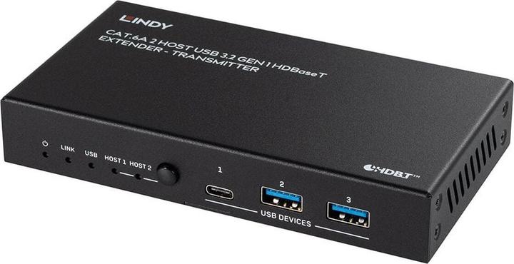 Actual product image Lindy 100m Cat.6A 2 Host USB 3.2 (USB-A)