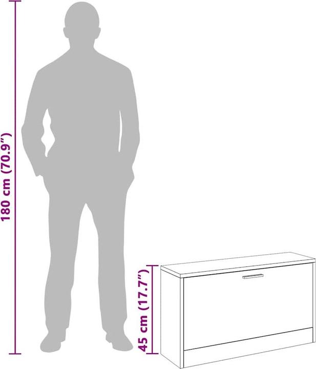 Produktbild vidaXL Magnolia (140 x 80 x 75 cm)