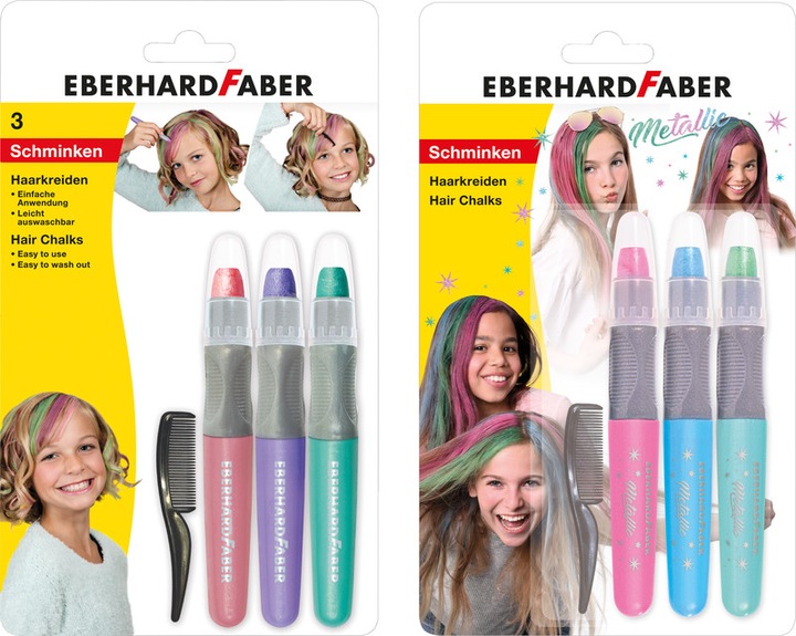 Actual product image EberhardFaber Hair Chalk Set Pastel