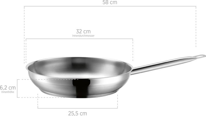 Actual product image Mäser Professional (32 cm, Frying pan, Stainless steel)