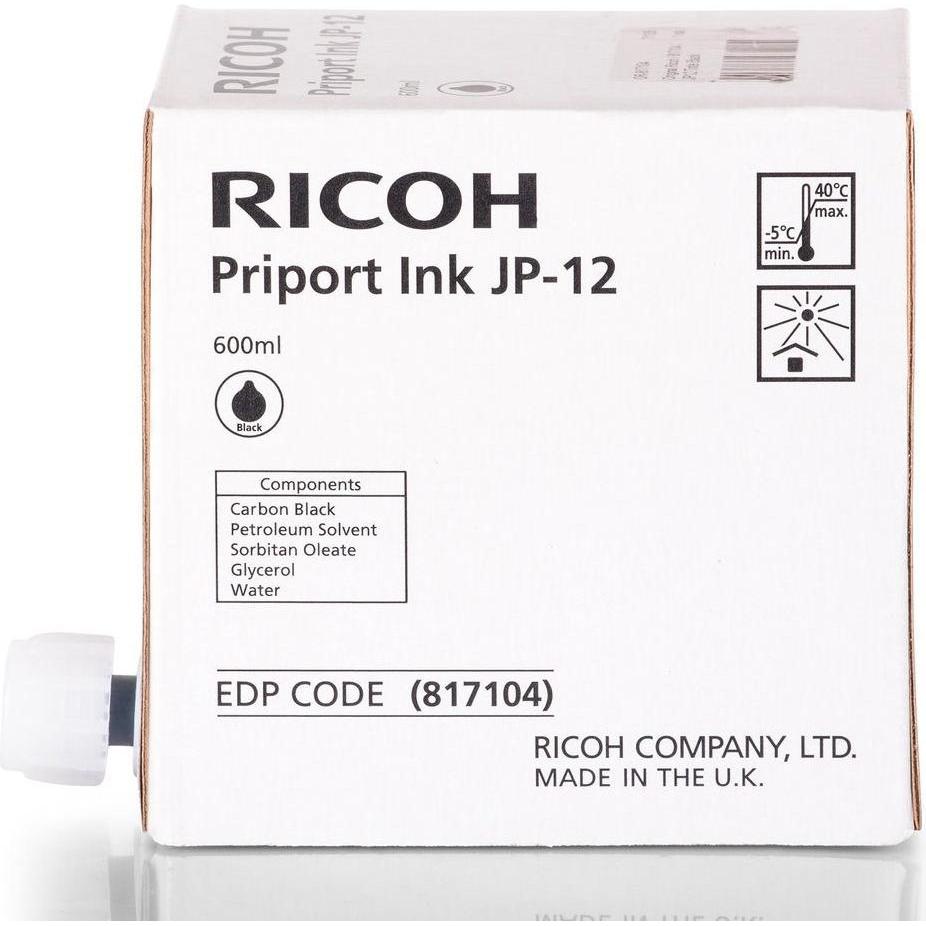 Thumbnail - RICOH, Druckerpatrone, JP12 Nachfülltinte schwarz -1 Stück