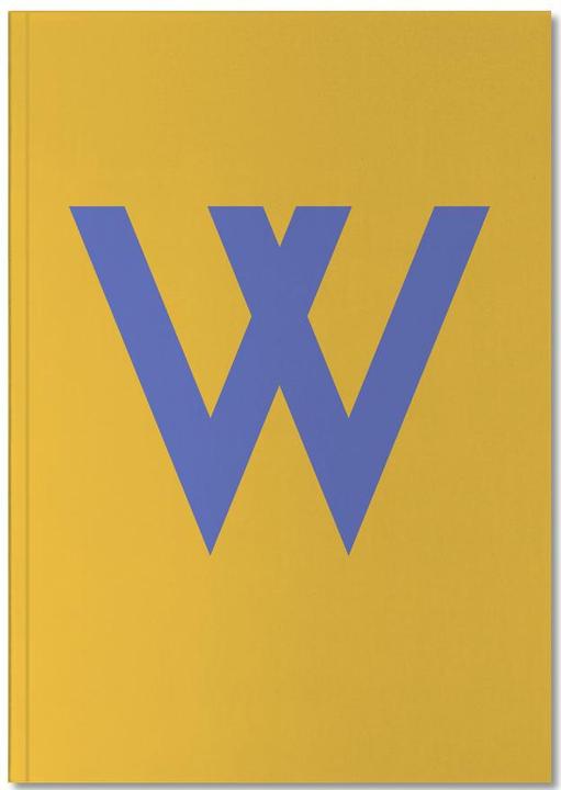 Actual product image Juniqe Yellow Letter W - Alphabet & Letters (A4, Lined, Hardcover)