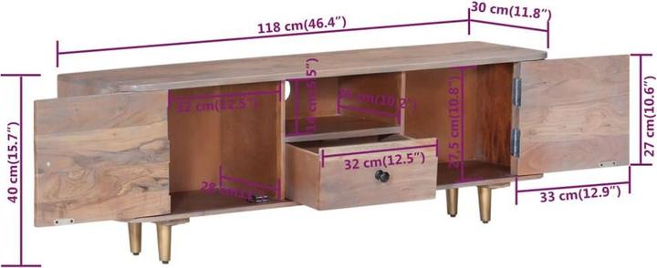Produktbild vidaXL TV-Schrank (118 x 30 x 40 cm)