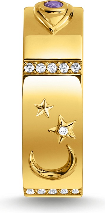 Produktbild Thomas Sabo Ring mit kosmischen Symbolen und bunten Steinen vergoldet (54, 925 Silber)