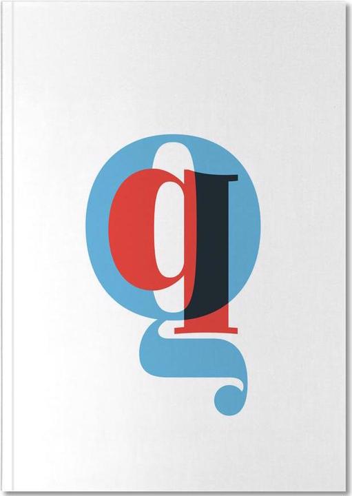 Produktbild Juniqe Cyan/Red Q - Alphabet & Buchstaben (A4, Blanko)