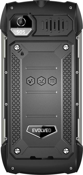 Produktbild Evolveo StrongPhone H1, 2,8" vodotěsný odolný/2xSIM/2px/micro SDHC/5000mAh/černá-stříbrná (2.80", 2 Mpx)