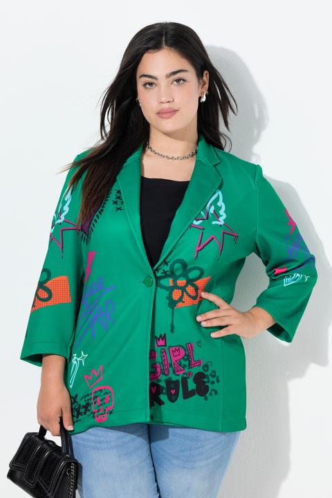 Produktbild Angel of Style Blazer, Basic Fit, Scuba, Blumenmuster (50)