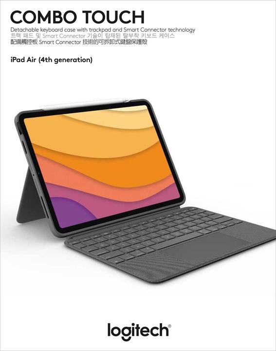 Immagine prodotto Logitech Combo Touch (Ing. Int., iPad Air 2020 (4. Gen), iPad Air 2022 (5a generazione))