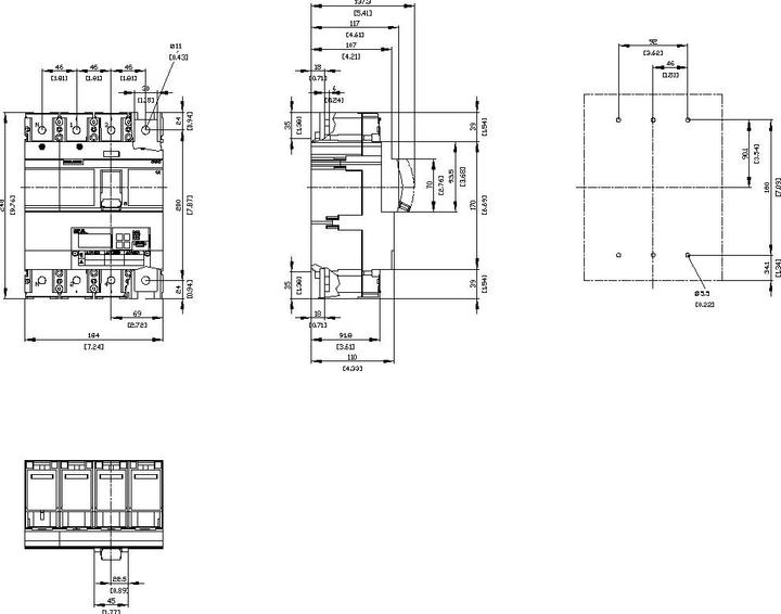 Immagine prodotto Siemens Interruttore automatico 400A 4p 160-400A/In 3VA6340-6KP41-0AA0