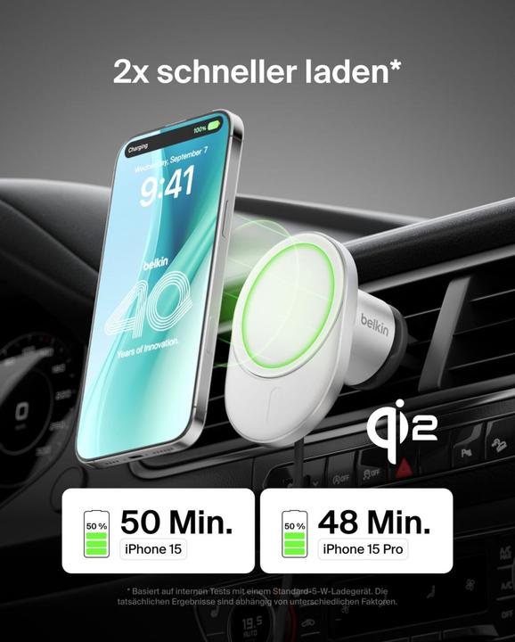 Image du produit Belkin Qi2 15W Car Vent Mount No CLA