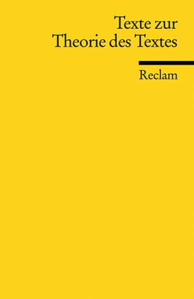 Produktbild Texte zur Theorie des Textes (Deutsch, Roger Lüdeke, Stephan Kammer, 2005)