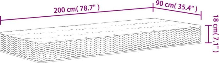 Productafbeelding VidaXL Jerusha (90 x 200 cm, Veerkern)