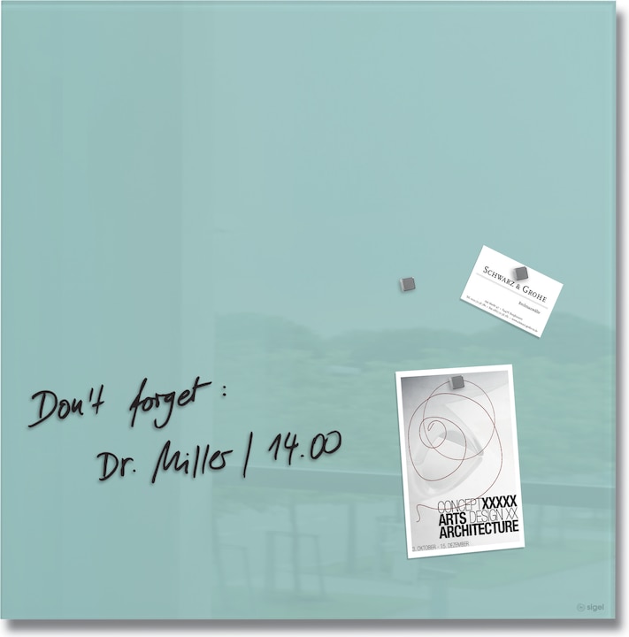 Actual product image Sigel Glass Magnet Board Artverum (Magnet board, 48 x 48 cm)